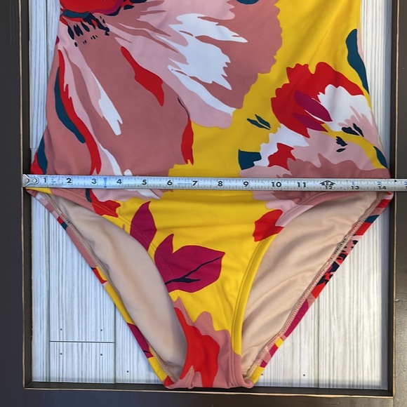 💥 Yellow & Red Tropical One Piece Swimsuit | Small One Piece Bathing Suit - Picture 8 of 13